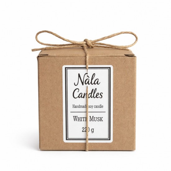 Αρωματικό Κερί Σόγιας Nàla White Musk 220g με Ξύλινο Φυτίλι Αρωματικό Κερί Σόγιας Nàla White Musk 220g με Ξύλινο Φυτίλι