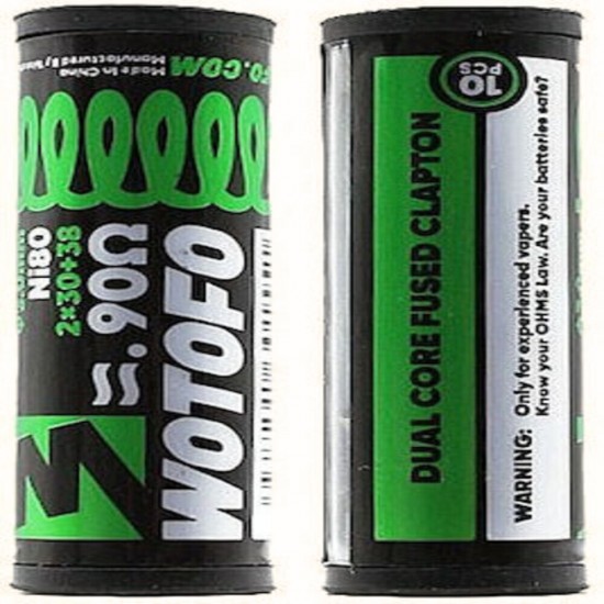 Wotofo Ni80 Dual Core Fused Clapton 0.90Ω (10 τεμ.) Wotofo Ni80 Dual Core Fused Clapton 0.90Ω (10 τεμ.)